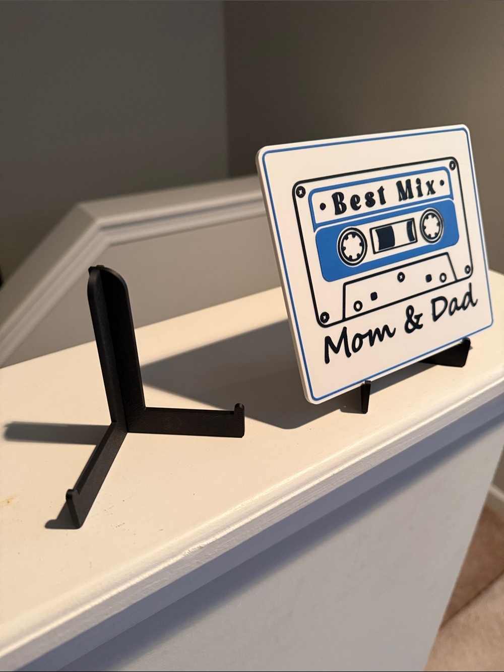 Best Mix Mom & Dad Decorative Plaque - Blue and White - Picture 2 of 2